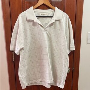Ivory Checkered Men's Polo Shirt